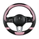 thumbnail image 1 of Funda Protector Cubre Volante Accesorios Auto Mujer Tipo O 38cm Modelo Negro con Rosa, 1 of 4