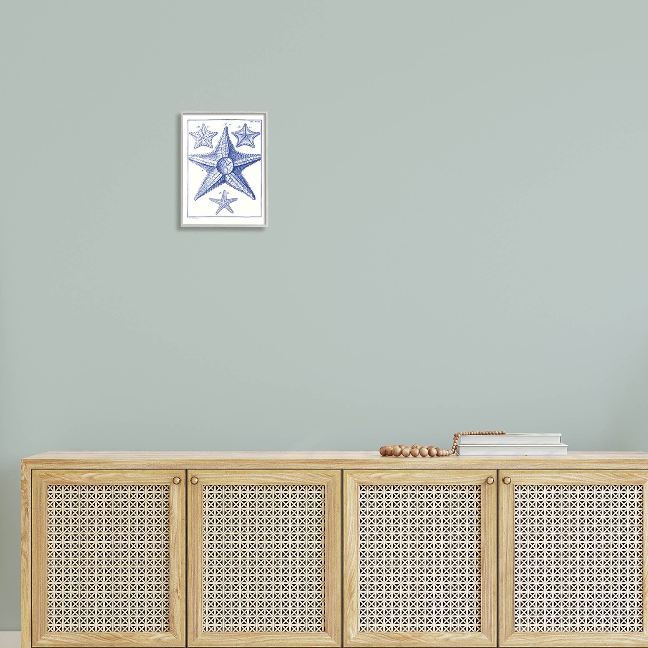 Stupell Industries Detailed Nautical Starfish Study Graphic Art Gray Framed Art Print Wall Art, Design by Vision Studio