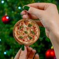 thumbnail image 6 of Sylvtty Christmas Ornament Pizza Food Hanging Ornament Acrylic Pizza/Steak/Sausage/Pasta Christmas Tree Decoration for Holiday Tree Car Decor, 6 of 7