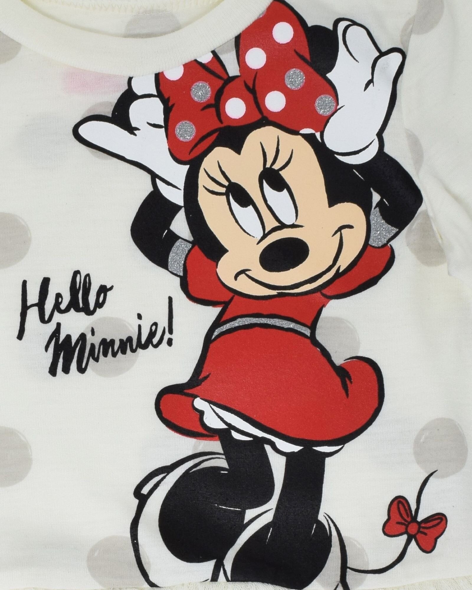 Disney Minnie Mouse Peplum T-Shirt and Leggings Outfit Set Polka Dots Infant to Little Kid