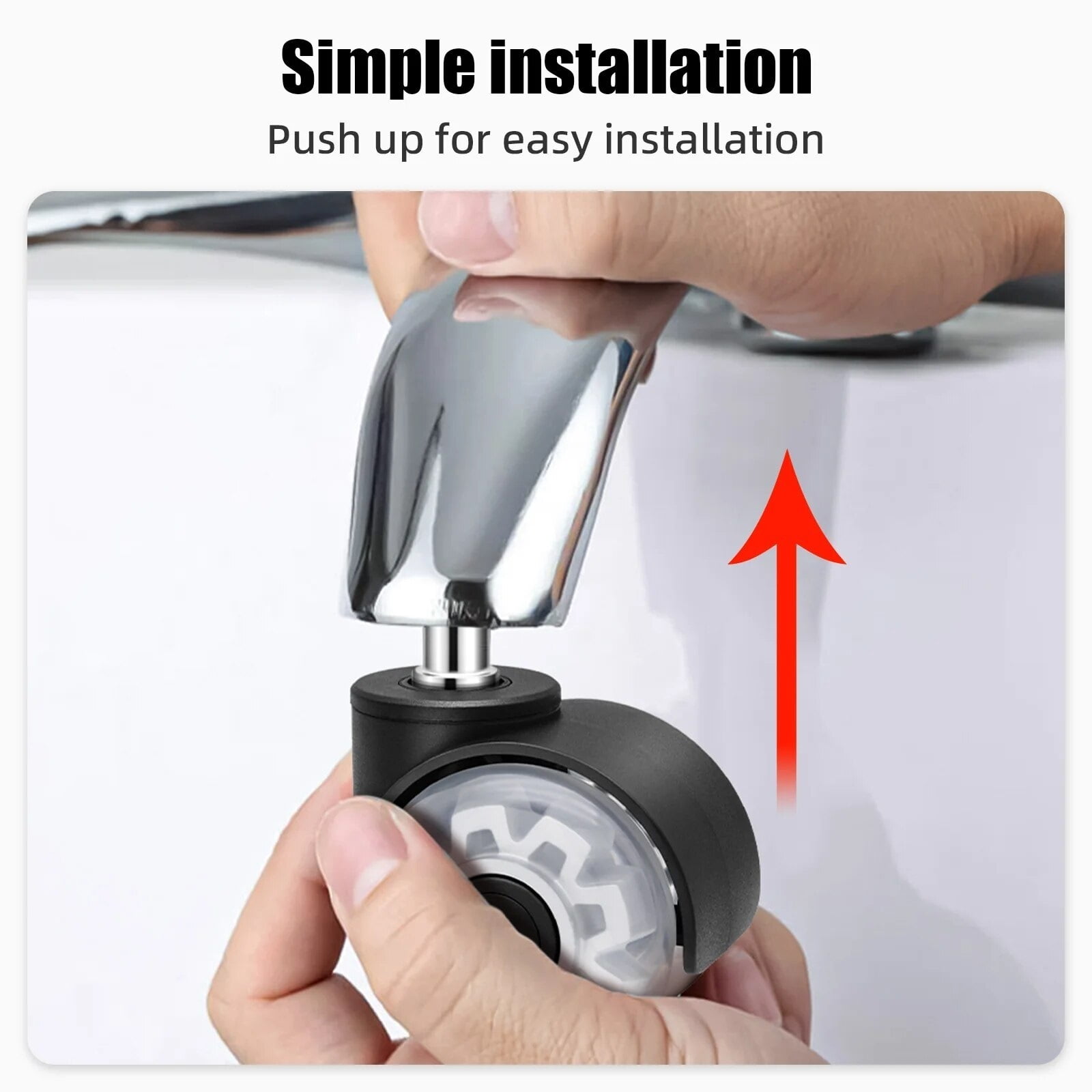 5PCS Universal Mute Wheel Office Chair Caster Swivel Rubber Soft Safe Rollers Furniture Hardware Chair Wheels For Desk Office ,Reliable