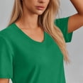 thumbnail image 6 of Hilenly Women's Workout Tops Short Sleeve UPF 50+ Athletic Shirts Quick Dry V Neck T-Shirt Gym Running Tee, 6 of 8