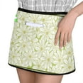 thumbnail image 2 of Men Women Aprons with Pockets Work Waist Apron Green Daisy Half Apron, 2 of 6