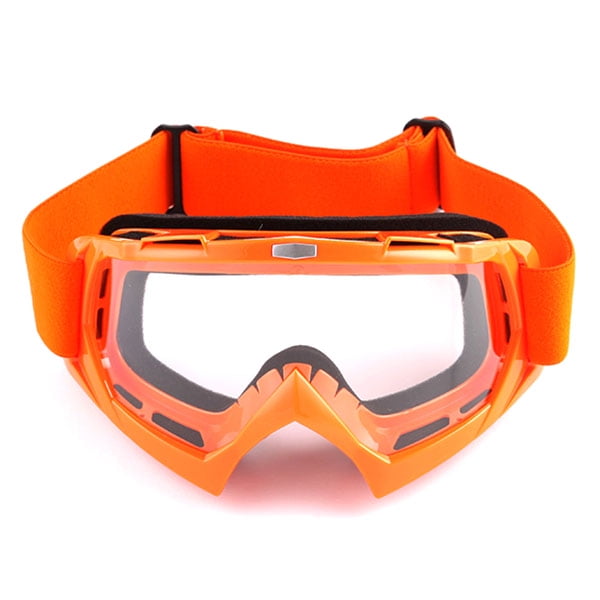1Storm Motocross ATV Dirt Bike MX BMX Goggle GK_Arrow Orange, Clear Lens