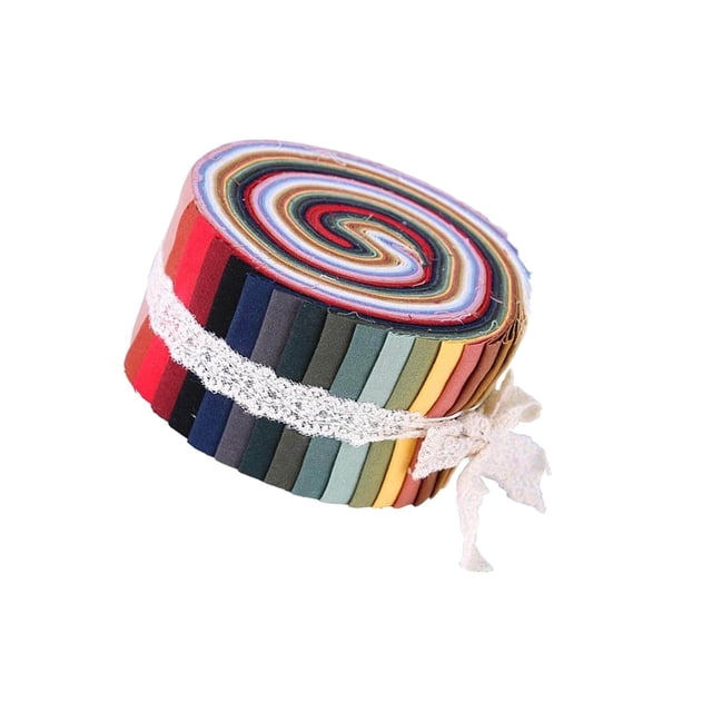 Roll Up Cotton Fabric Strips Jelly Rolls Quilting Craft Assorted Patterns Fabric Option1 D 36PCS