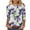 Purple, variant on JTZGDY Plus Size Womens Tops Dressy Casual Floral Printed Summer 3/4 Length Sleeve Crewneck Graphic T-Shirts Loose Oversized Basic Tees Tunic Blouse Purple XXXXL