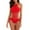 Red, variant on Otvok Tankini Womens Sexy Backless Hollow Out Lace One-Piece Swimsuit with Chest Pad No Steel Bracket