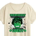thumbnail image 3 of Marvel The Incredible Hulk - St Patrick's Day Incredibly Lucky - Women's Short Sleeve Graphic T-Shirt, 3 of 5