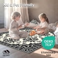thumbnail image 4 of ODIKA 6'x9' Machine Washable Non-Slip Area Rug, Damask Heirloom Artisan Luxe Grandeur High Traffic Rug, Black, 665069, 4 of 5
