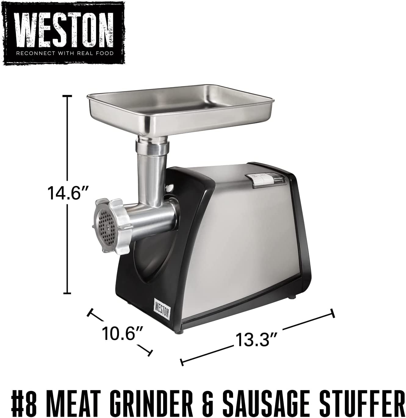 Weston #8 Heavy Duty Home Electric Kitchen Meat Grinder Weston #8 Heavy Duty Home Electric Kitchen Meat Grinder