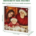 thumbnail image 3 of 6x6 Acrylic Picture Frames - 5 Pack, Clear Frameless 6x6 Inches Photo Frames with Magnetic, Double Sided Transparent Desktop Frame(5 Pack), 3 of 7