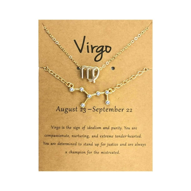 Ganfancp Collar de Doce Constelaciones Pulsera de Diamantes + Set de Collar Set de Cartas de Constelaciones Rebajas Flash Deals 1 Collar + 1 Pulsera + 1 Tarjeta de Papel