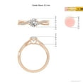 thumbnail image 6 of ANGARA Natural Solitaire Diamond Engagement Ring in 14K Rose Gold for Women (Size-5.2mm| Color-I-J| Clarity-I1-I2) | April Birthstone, Anniversary, Jewelry Gift for Women | Natural Diamond Ring, 6 of 11