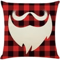 thumbnail image 4 of 4PCS 18"x18" Throw Pillow Covers Christmas Decorative Couch Pillow Cases Cotton Linen Pillow Square Cushion Cover for Sofa, Couch, Bed and Car (Christmas-E), 4 of 5