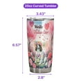 thumbnail image 5 of Hello Valentine’s Day English Springer Spaniel Flower Crown Romantic Pink Floral 20oz Stainless Steel Tumbler Insulated Cup with Lid Springers Dog Lover Gifts - 00031, 5 of 5