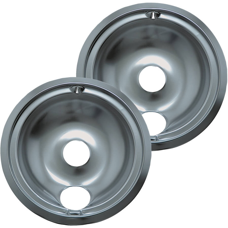 Range Kleen Small Drip Bowls, Style B, Chrome, Set of 2