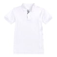 thumbnail image 2 of Polo Shirt Boys Short Sleeve Kids White Button down Shirt Summer Clothes Teen Boys Tops 17-18 Years, 2 of 8
