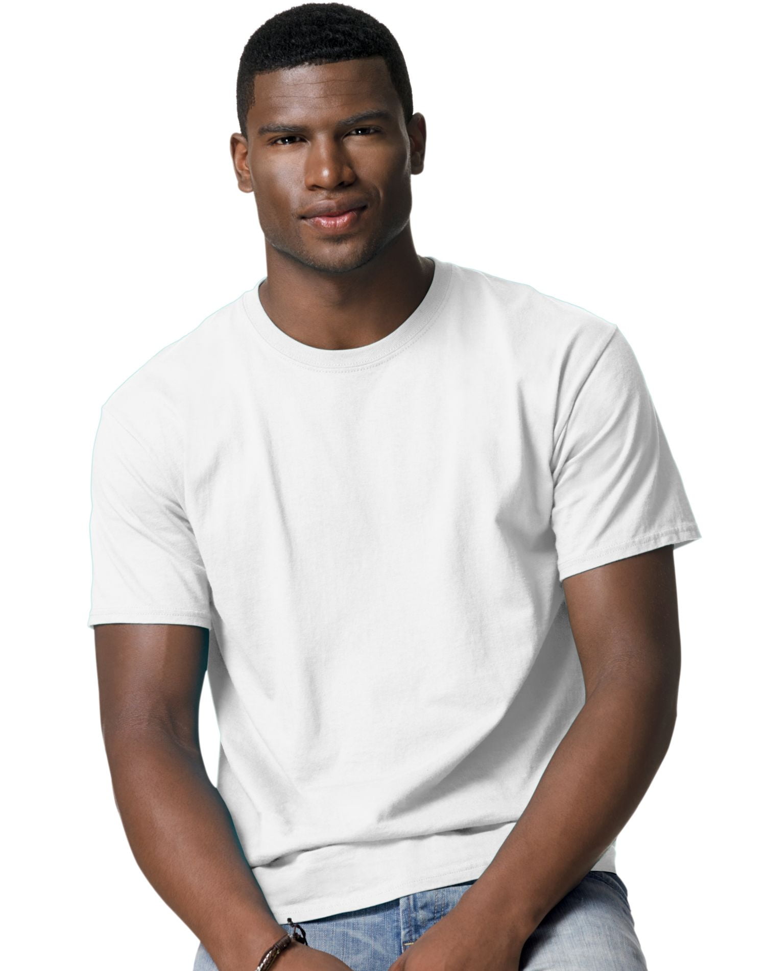 Hanes Men'S Tagless T-Shirt - White - 4Xl-UMTS5250T-6PK Pack of 6 ...