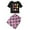 Black, variant on sususu Girls Outfits 2 piece Summer Outfits 2 piece 2 Piece Set Cute Printed Short Sleeve Tee With Plaid Skirt Casual Beach School Party Wear For Teenagers,Black,15-16 Years