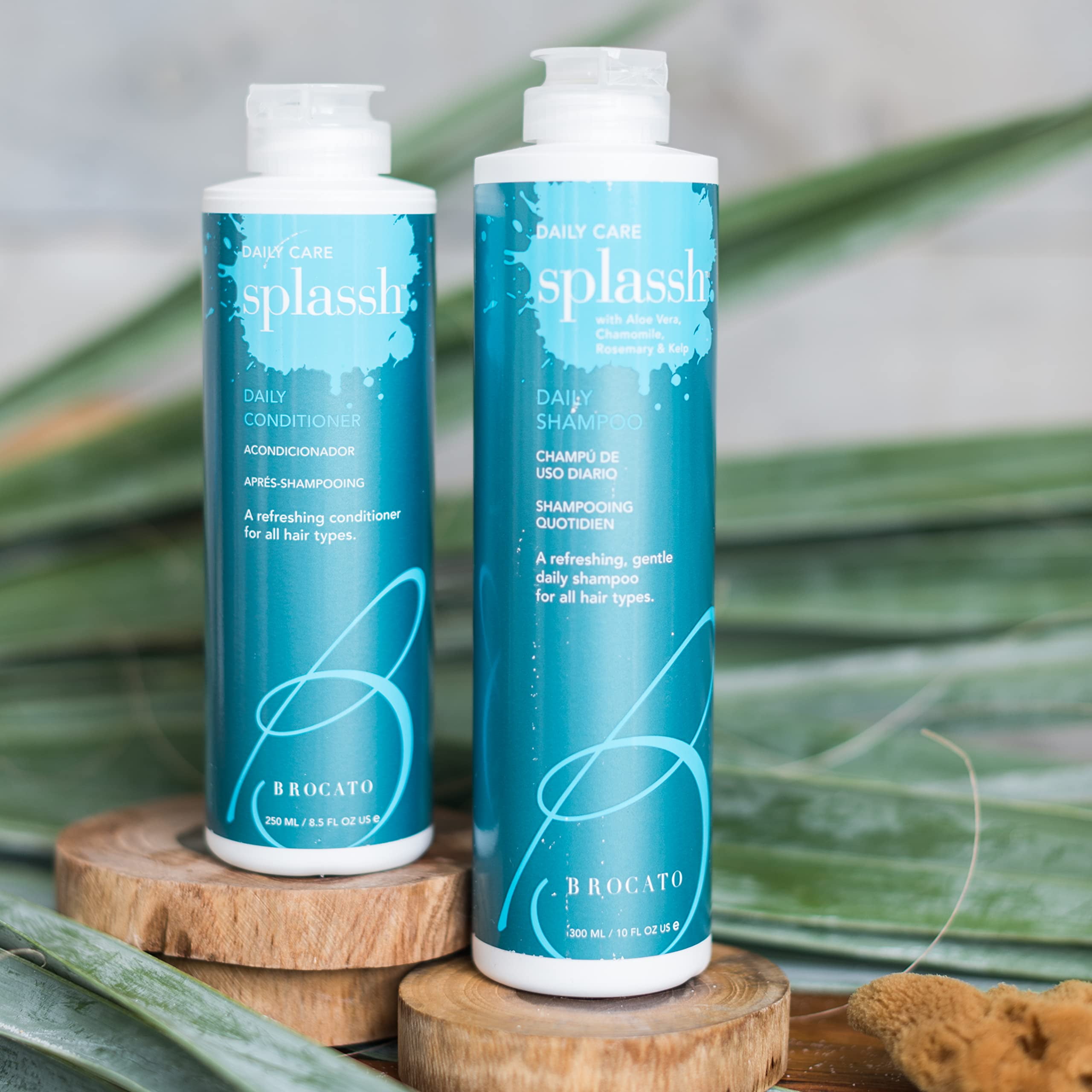 Brocato Splassh Daily Hair Conditioner, 32 Oz | Moisturizing Conditioner with Fortifying Keratin and Natural Aloe Vera, Chamomile & Rosemary | No Sulfate or Parabens - For All Hair Types