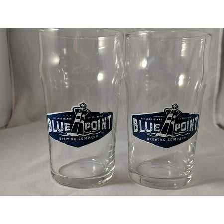 

Blue Point Shaped Pint Glasses - Set of 2 Set of 2 Blue Point Tulip Shaped Pints