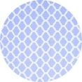 thumbnail image 1 of Ahgly Company Machine Washable Indoor Round Trellis Blue Modern Area Rugs, 3' Round, 1 of 4