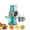 Blue, variant on Premium Rotary Cheese Grater, Manual Cheese Grater with Handle, Handheld Vegetables Slicer Cheese Shredder with Rubber Suction Base, 3 Stainless Drum Blades Included, Easy to Use and Clean