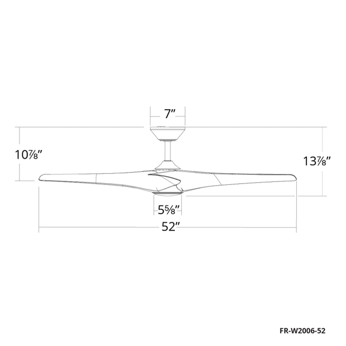 Zephyr 52" Matte White Integrated LED Smart Ceiling Fan with Remote Control