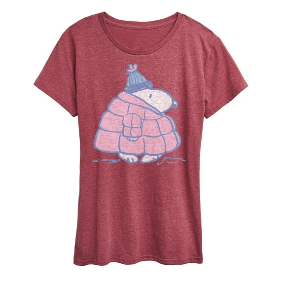 Peanuts - Snoopy Pastel Puffer Winter Coat - Women's Short Sleeve Graphic T-Shirt