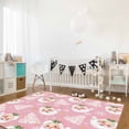 thumbnail image 4 of Christmas Santa Claus Area Rug 2x3ft Christmas Tree Winter Snowflakes Pink Non-Slip Washable Square Rugs Soft Felt Indoor Floor Mat for Bedroom Kitchen Living Room Bathroom, 4 of 8