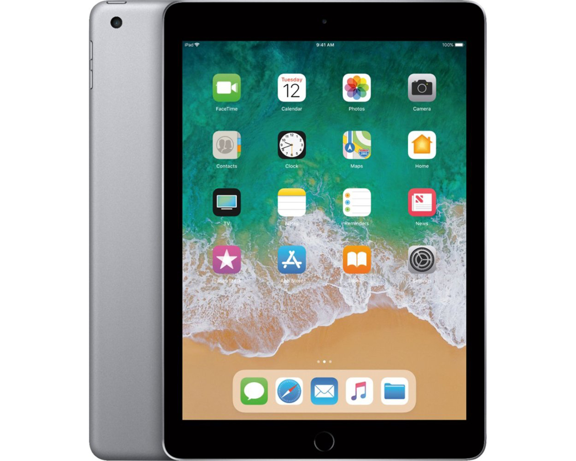 Restored | Apple iPad | 9.7-inch Retina | 128GB | Latest OS | Wi-Fi Only | Bundle: USA Essentials Bluetooth/Wireless Airbuds, Case, Rapid Charger By Certified 2 Day Express - image 5 of 9