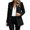 Black, variant on Knit Texture Fitted Jacket for Everyday Ready Outerwear with Structured Detailing Women's Casual Jackets, Blue, S