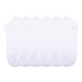 thumbnail image 2 of 6 Pairs Women's Athletic Running Low Cut Socks, White, 9-11, 2 of 2