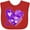 Red, variant on Inktastic Epilepsy Awareness Purple Ribbon Around Heart Boys or Girls Baby Bib