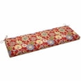 thumbnail image 2 of Blazing Needles 963X19-REO-39 63 x 19 in. Patterned Outdoor Spun Polyester Bench Cushion, Alenia Spice, 2 of 2