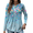 Blue Rose, variant on Zeagoo Long Sleeve Shirts for Women V Neck Henley Tops Pleated Button Casual Dressy Blouses Fashion Tunic Outfits