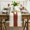 thumbnail image 7 of Sm:)e Boho Macrame Caramel Farmhouse Table Runner 12x36 Inch, Seasonal Holiday Hollow Kitchen Dining Table Decoration for Home Party Decor, 7 of 7