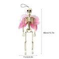 thumbnail image 3 of Halloween Skeleton Decorations, 16inch Halloween Skeleton with Feather Wings Full Body Posable Movable Jonints for Halloween Party Home Decoration, 3 of 5