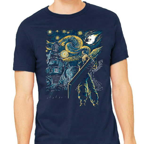TeeFury Men's Graphic T-shirt Starry Remake - Video | Fantasy Navy | - Walmart.com