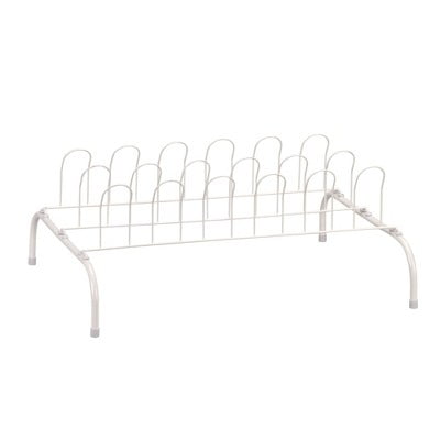 Wire Shoe Rack White: Metal Freestanding Shoe Organizer for Closet & Entryway, Holds 9 Pairs