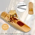 thumbnail image 3 of Alta calidad profesional tenor soprano saxofón alto boquilla de metal chapado en oro piezas oca de saxofón accesorios B Baoblaze Boquillas, 3 of 8