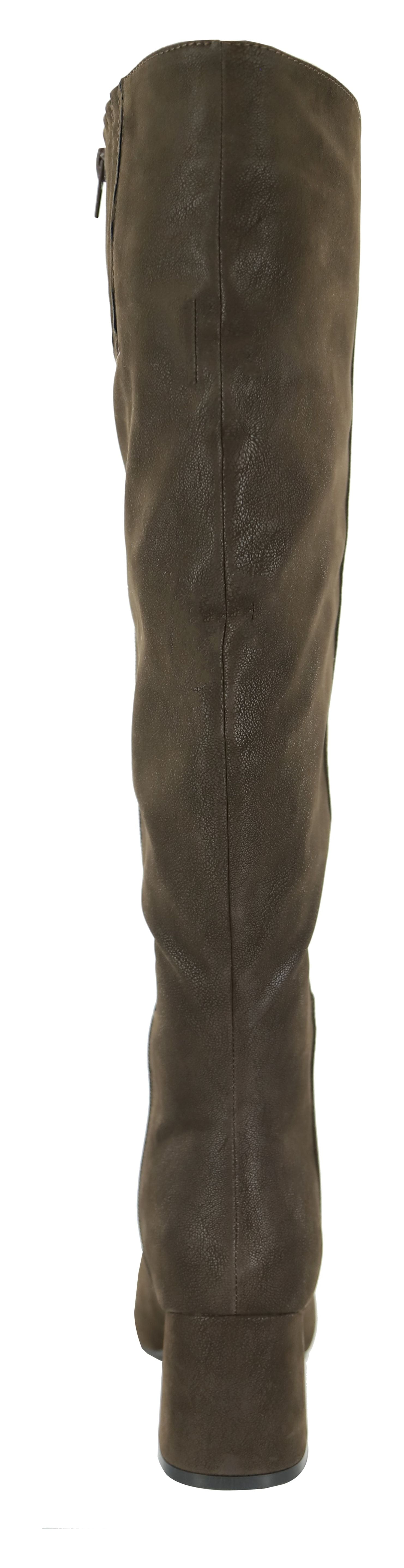 Eloquii Elements Women's Wide Calf Block Heel Dress Boots