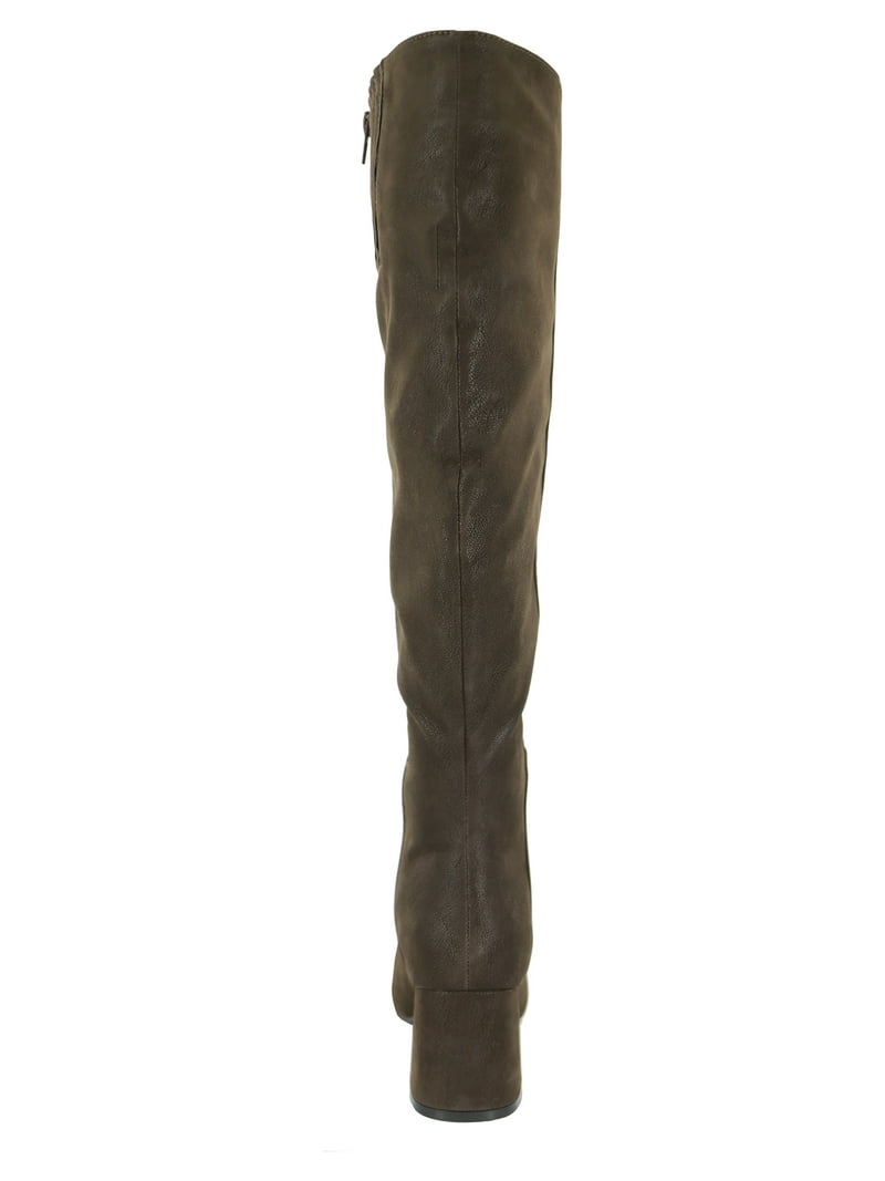 ELOQUII Elements Women's Wide Calf Block Heel Dress Boots