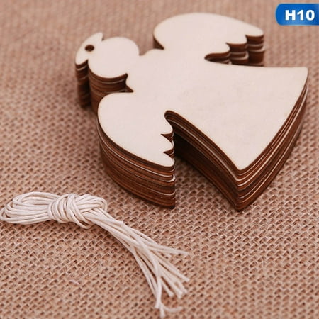Cheap Diy Christmas Gifts Fancyleo 10pcs\/bag Creative Christmas Tree Elk Snowflakes Wooden Pendants Ornaments Diy Wood Crafts Xmas Tree Party Hanging Xmas Ornament Kids Gift Trend ()