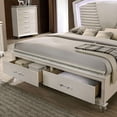 thumbnail image 6 of FOA Plumley 3-Piece White Wood Bedroom Set - Cal King + 2 Nightstands, 6 of 7