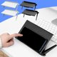 thumbnail image 1 of Organizador de estanterías para monitores | Plástico ABS ajustable, puntos de goma antideslizantes, soporte de pantalla giratorio de 360° | Soporte para router de decodificador de TV | Ajuste, 1 of 1