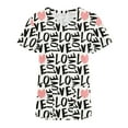 thumbnail image 1 of TIMIFIS Hauts de Sarrau de la Saint-Valentin pour Femmes Imprimés Uniforme de Travail à Manches Courtes Col en V Blouse T-shirt de Travail avec Poches-Blanc - Printemps, 1 of 3
