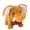 Orange, variant on Interactive Toy Elephant with Bow Realistic Walking Talking Sounds Plushie for Kids and Toddlers, 6.3×3.7×7.9 inch, Orange