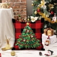 thumbnail image 2 of Christmas Pillow Covers 18x18 Inch Set of 2 Christmas Tree Decorative Black Red Buffalo Plaid Throw Pillows Winter Christmas Decor for Home Couch 37, 2 of 6
