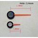 thumbnail image 1 of 1pc 42mm/20mm Car Instrument Meter Pointer Red Shaft Standard Light Guide Pointer Cluster Hole 2.4mm, 1 of 1
